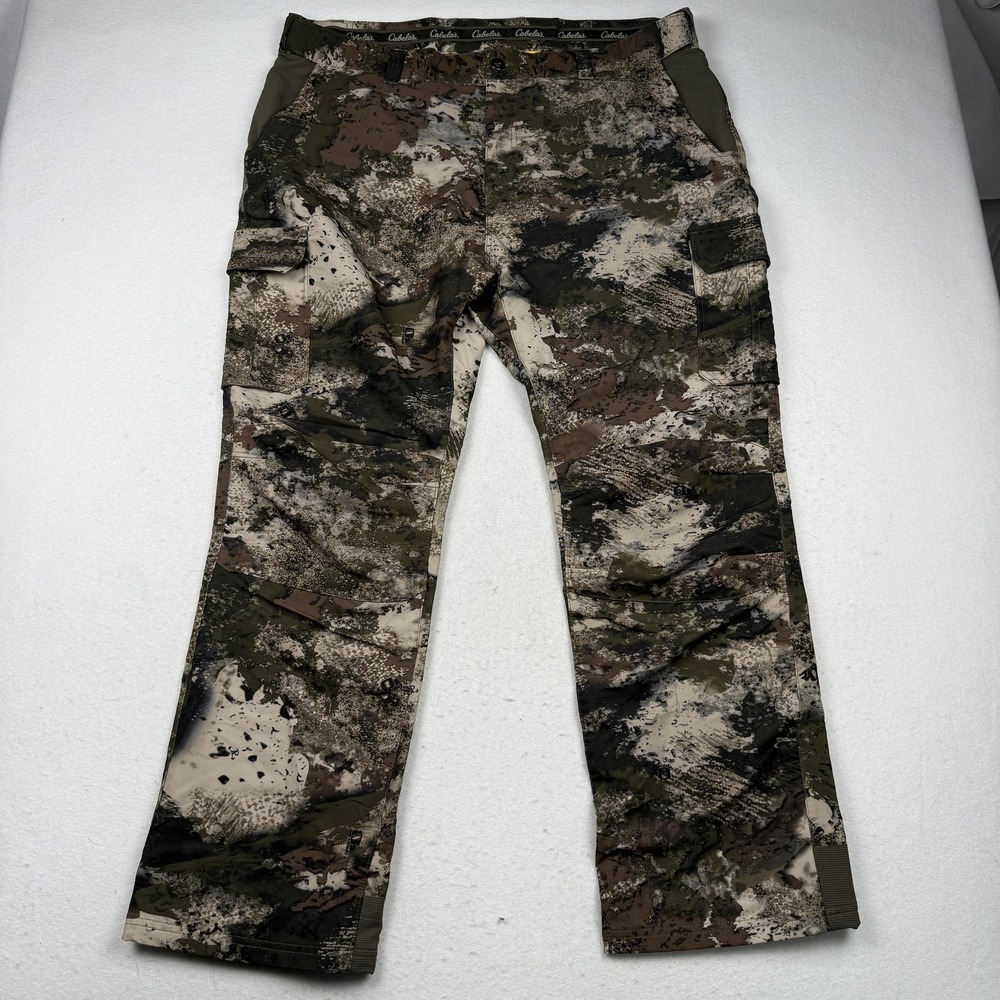 Cabela's Pants Mens 2XL Camo Cargo Hunting Stretch Polyester Spandex Outdoor